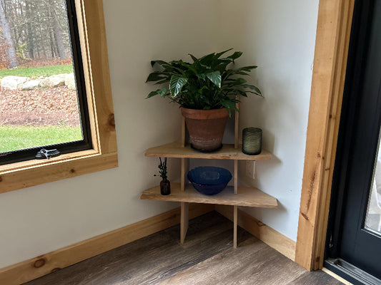 The Tool-Free Corner or Wall Ladder: Solid Pine Tiered Plant Stand