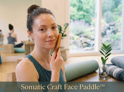 Somatic Craft Face Paddle™ – Handcrafted Wooden Tool for Facial Contouring & Lymphatic Drainage
