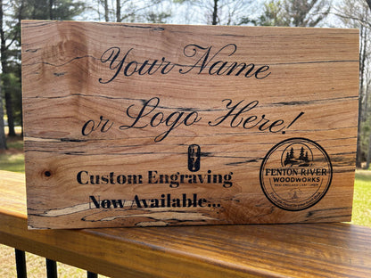 The Signature Inlay Series: Spalted Maple & Cherry with Mahogany Inlay Cutting Board | Fenton River Woodworks