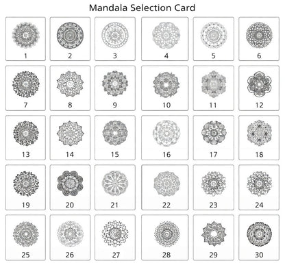 4 inch Hardwood Coasters with Mandala Engraving | Set of Four