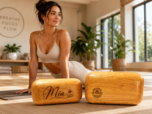 Somatic Craft™ Wellness Block Bundle | XL & Small Hardwood Bodywork Blocks | Free Engraving