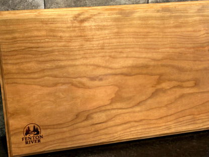 Handcrafted Solid Cherry Cutting Board, Rustic Charcuterie Tray | No Glue | Fenton River Woodworks