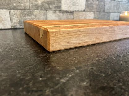 Reversible Hardwood Cutting Board, Rustic Farmhouse Decor, butcher board outdoor Fenton River Woodworks
