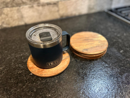 Spalted Maple or Cherry Coaster Set (4) | Handmade Customizable 6” Wood Drink Coasters | Fenton River Woodworks