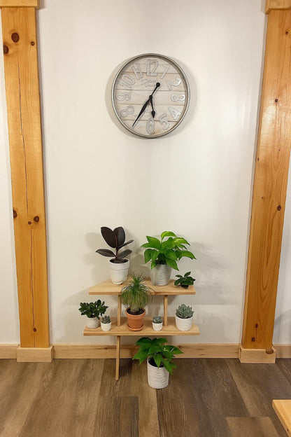 The Tool-Free Corner or Wall Ladder: Solid Pine Tiered Plant Stand