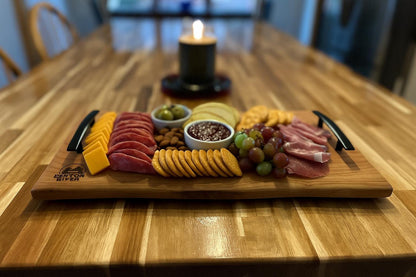 Live Edge Serving Tray with handles – Cherry Maple, Farmhouse Decor | Fenton River Woodworks