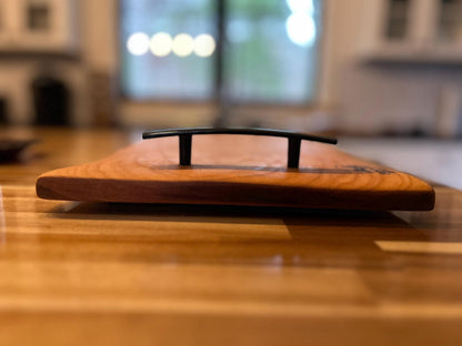 Live Edge Serving Tray with handles – Cherry Maple, Farmhouse Decor | Fenton River Woodworks