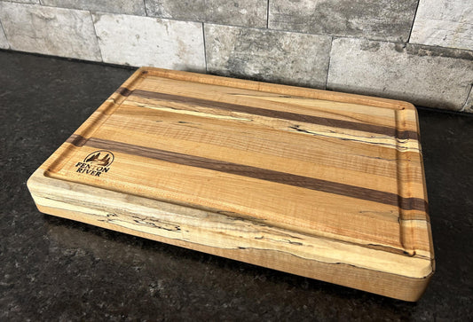 Maple & Mahogany Cutting Board – Handmade Hardwood Kitchen Board- Chopping | Free Shipping