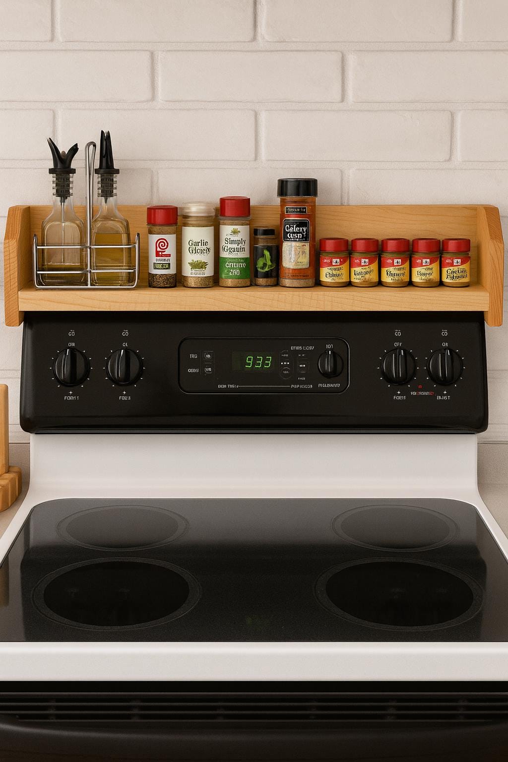 The Range-Top Series: Minimalist Solid Wood Spice Shelf