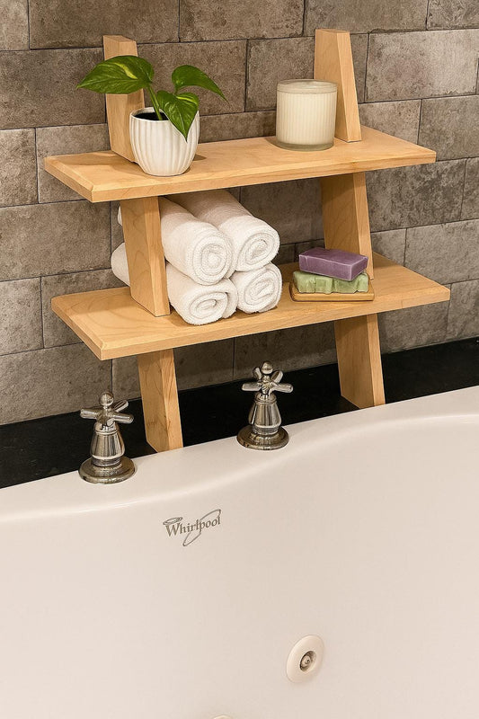 Small Ladder Stand | Coffee Station Shelf | Bathroom Towel Rack | Gravity Plant Stand