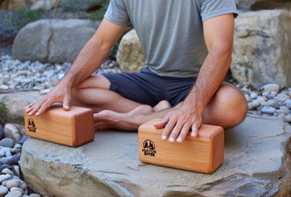 Heavy Hardwood Yoga Blocks | Maple or Cherry, Set of 2| 9x3.5x3.5 | Fenton River Woodworks