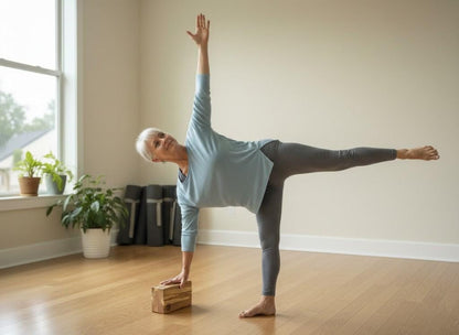 Luxury Spalted Maple | Cherry Yoga Block, Set of (2) Handcrafted Hardwood Support (9x5x3)