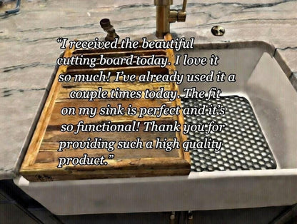 Customizable Over-the-Sink Workstation: Cutting Board & Drying Rack for Farmhouse or Undermount Sinks