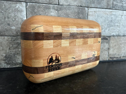 Artisan Weighted Hardwood Somatic Grounding Block (9x6x3) — Solid Mahogany, Cherry, and Maple Prop