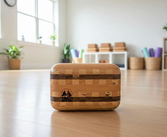 Artisan Weighted Hardwood Grounding Block (9x6x3) — Solid Mahogany, Cherry, and Maple Prop