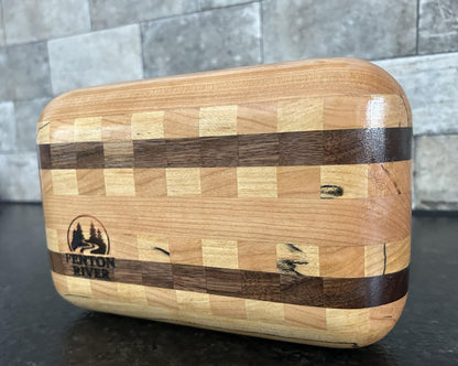 Artisan Weighted Hardwood Somatic Grounding Block (9x6x3) — Solid Mahogany, Cherry, and Maple Prop