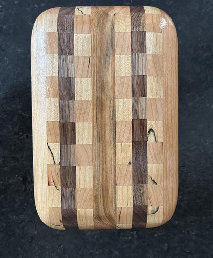 Artisan Weighted Hardwood Somatic Grounding Block (9x6x3) — Solid Mahogany, Cherry, and Maple Prop