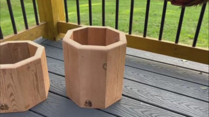 Cedar Planter, Indoor Outdoor Pot for plants, Rustic Porch or cedar box | Fenton River Woodworks